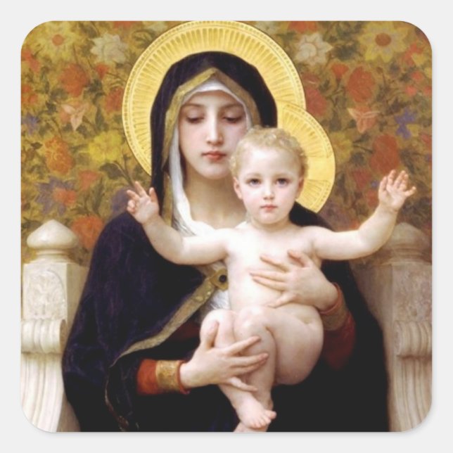 The Virgin of the Lilies - Christmas Sticker (Front)