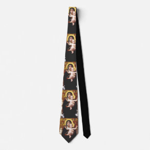 The Virgin of the Lilies Fine Art Necktie