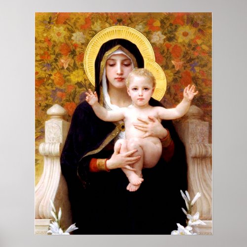 The Virgin of the Lilies La Vierge au Lys Poster