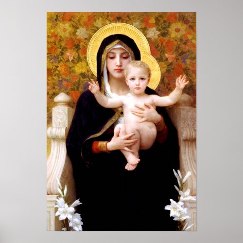 The Virgin of the Lilies La Vierge au Lys Poster