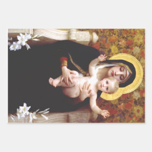 The Virgin of the Lilies Wrapping Paper Sheets