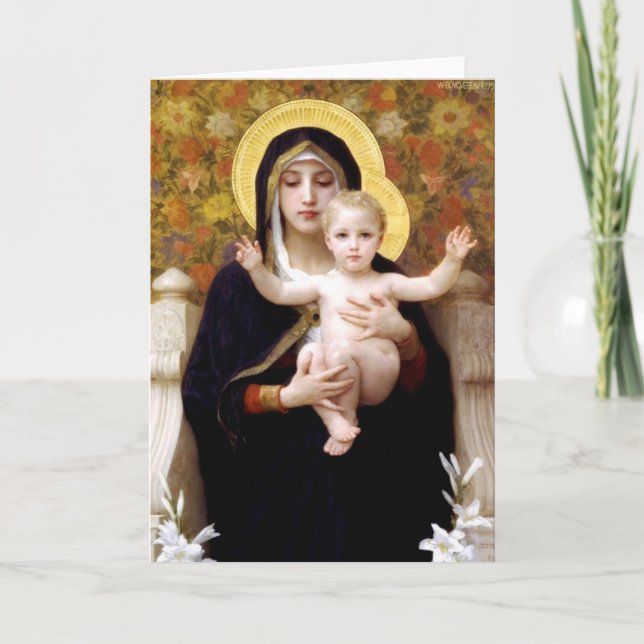 The Virgin of the Lillies Card (Front)