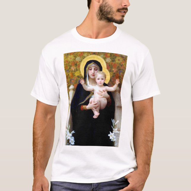 The Virgin of the Lily, Bouguereau T-Shirt (Front)