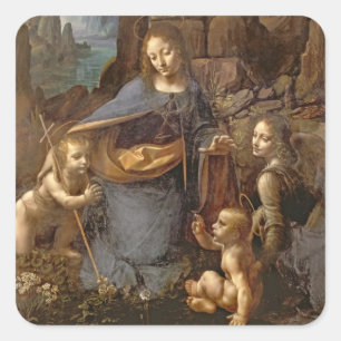 The Virgin of the Rocks Square Sticker