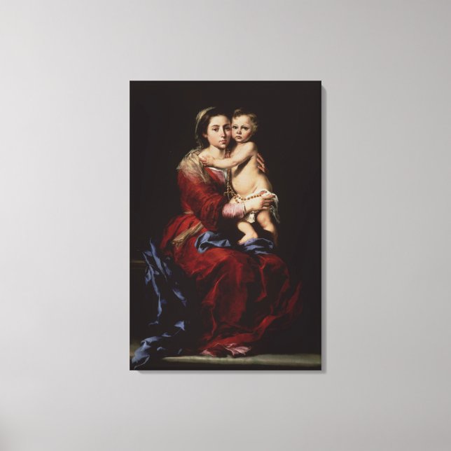 The Virgin of the Rosary, c.1650 Canvas Print (Front)