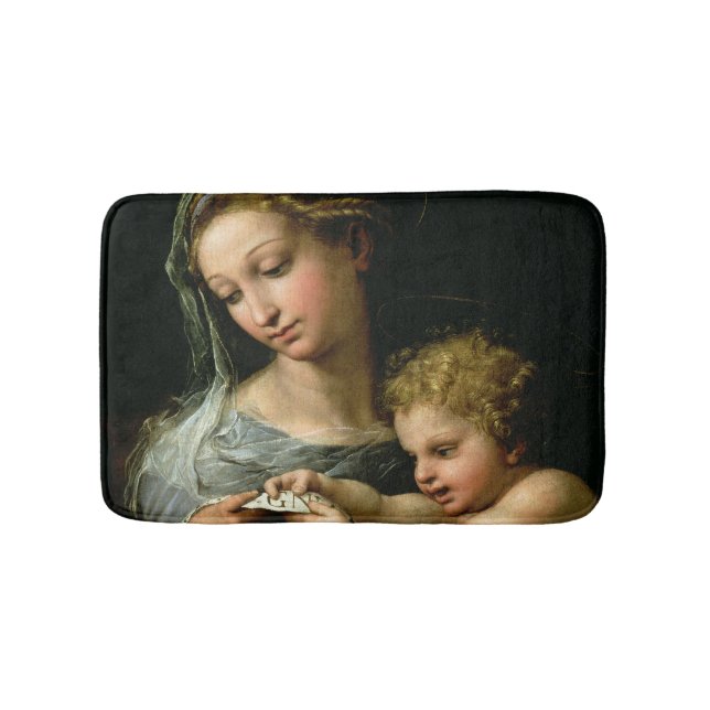 The Virgin of the Rose, c.1518 Bathroom Mat (Front)