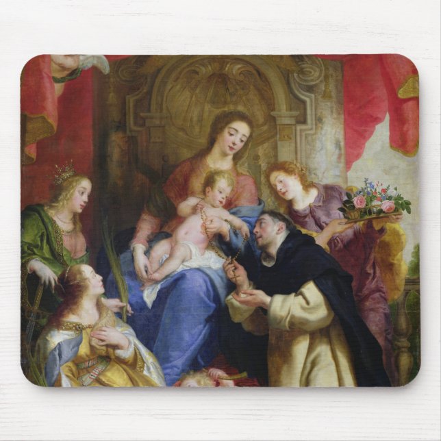 The Virgin Offering the Rosary Mouse Pad (Front)