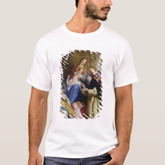 The Virgin Offering the Rosary T-Shirt (Front)
