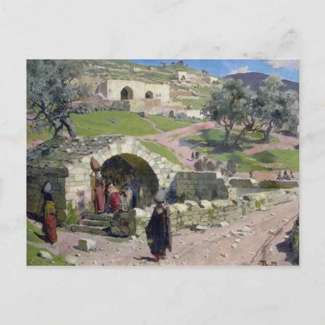 The Virgin Spring in Nazareth, 1882 Postcard (Front)