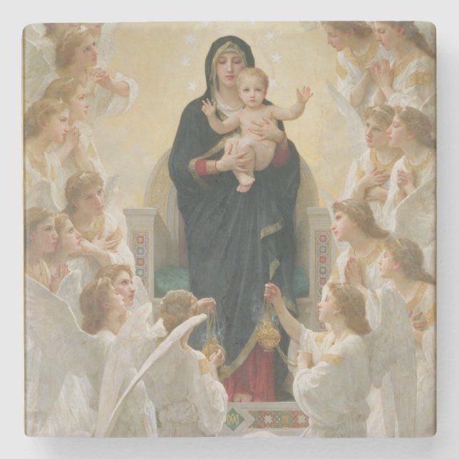 The Virgin with Angels, 1900 2 Stone Coaster (Front)