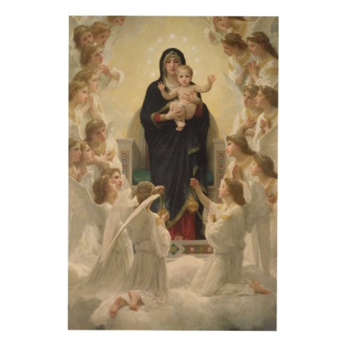 The Virgin with Angels 1900 2 Wood Wall Decor