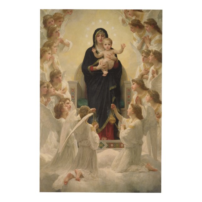 The Virgin with Angels, 1900 2 Wood Wall Decor (Front)