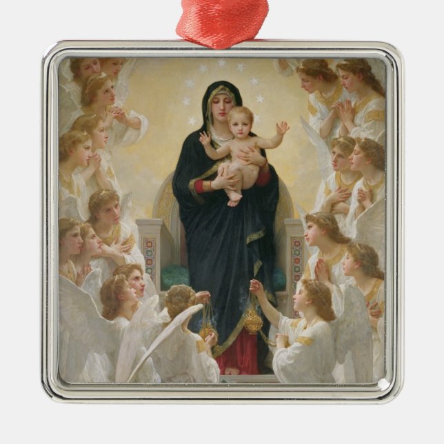 The Virgin with Angels, 1900 Metal Ornament (Front)