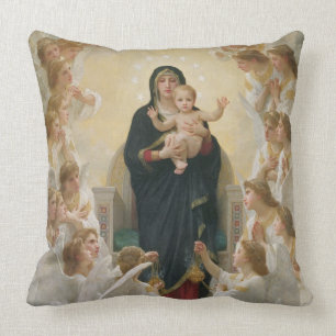The Virgin with Angels, 1900 Throw Pillow