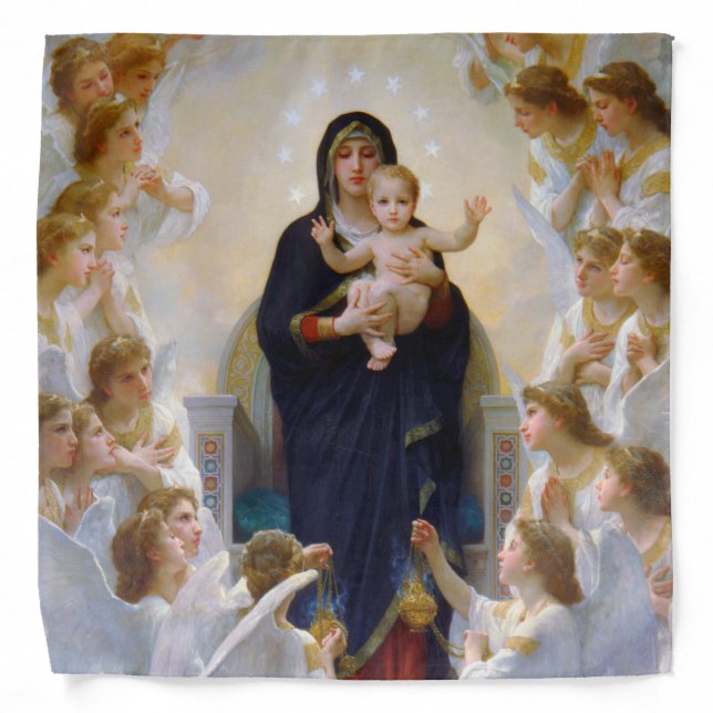 The Virgin with Angels, Bouguereau Bandana (Front)