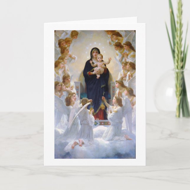 The Virgin with Angels, Bouguereau Card (Front)