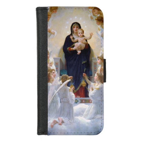 The Virgin with Angels Bouguereau iPhone 87 Wallet Case