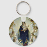 The Virgin With Angels By Bougeureau Keychain at Zazzle