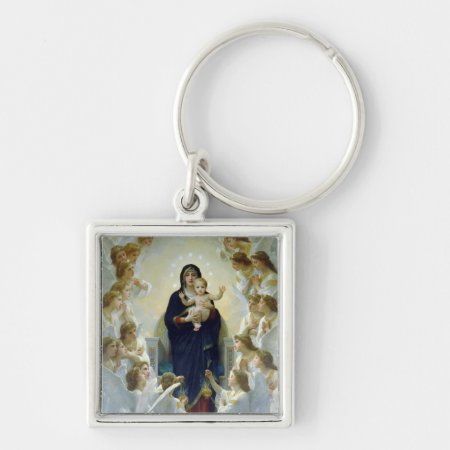 The Virgin With Angels By Bougeureau Keychain