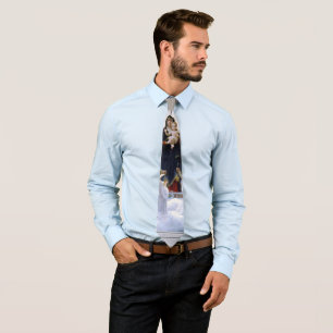 The Virgin with Angels by William Adolphe Bouguere Neck Tie