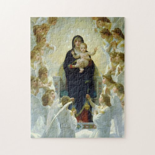 The Virgin with Angels by William Bouguereau Jigsaw Puzzle