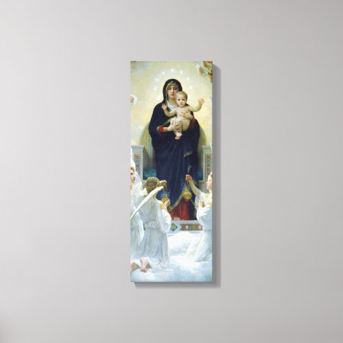 The Virgin with Angels Poster by Bougeureau Canvas Print