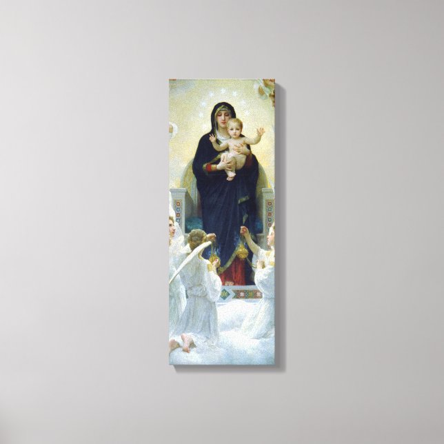 The Virgin with Angels Poster by Bougeureau Canvas Print (Front)