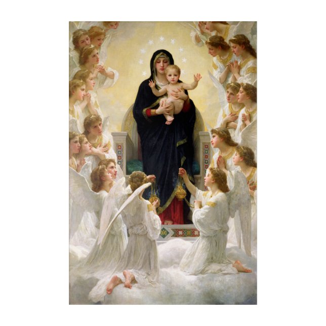 The Virgin With Angels -William-Adolphe Bouguereau Acrylic Print (Front)