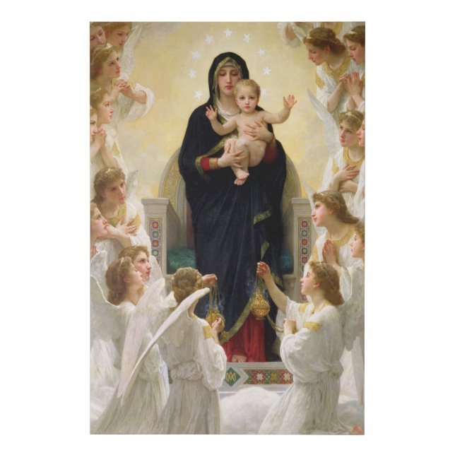 The Virgin With Angels -William-Adolphe Bouguereau Faux Canvas Print (Front)