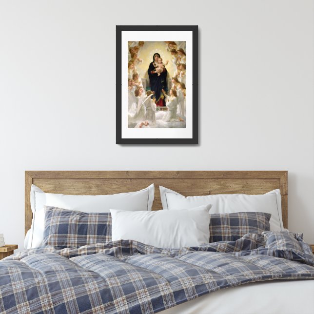 The Virgin With Angels -William-Adolphe Bouguereau Framed Art (Bedroom)