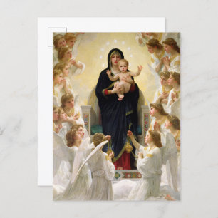 The Virgin With Angels -William-Adolphe Bouguereau Invitation Postcard