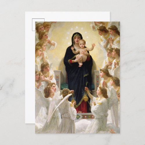 The Virgin With Angels _William_Adolphe Bouguereau Invitation Postcard