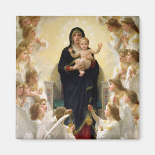 The Virgin With Angels -William-Adolphe Bouguereau Magnet