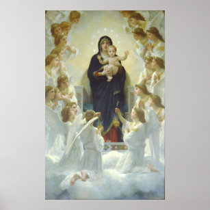 The Virgin with angels William Adolphe Bouguereau Poster