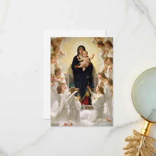 The Virgin With Angels _William_Adolphe Bouguereau Thank You Card