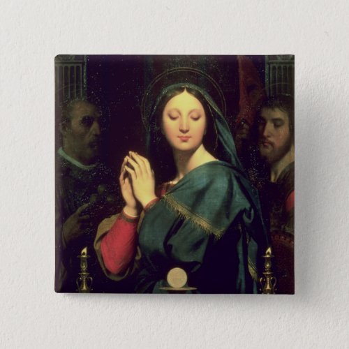 The Virgin with the Host 1841 Pinback Button