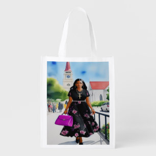 The Virtuous Church Woman Reusable Grocery Bag