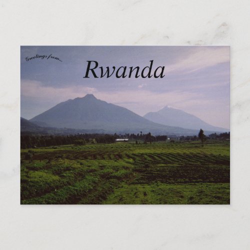 The Virunga Mountains in Rwanda Postcard
