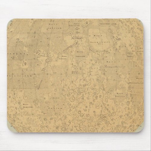 The visible side of the moon surface map mouse pad