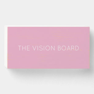 THE VISION BOARD Modern Home Office Art Wooden Box Sign