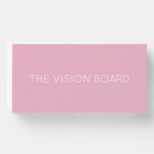 THE VISION BOARD Modern Home Office Art Wooden Box Sign