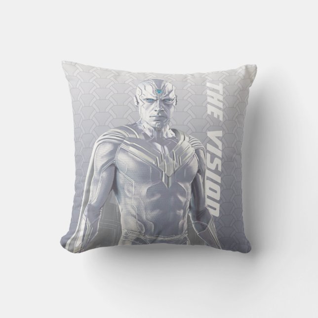 The Vision Character Art Throw Pillow (Front)