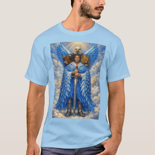 The vision of Ezekiel, the 4 living creatures T-Shirt (Front)