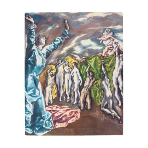 The Vision of Saint John  El Greco  Metal Print