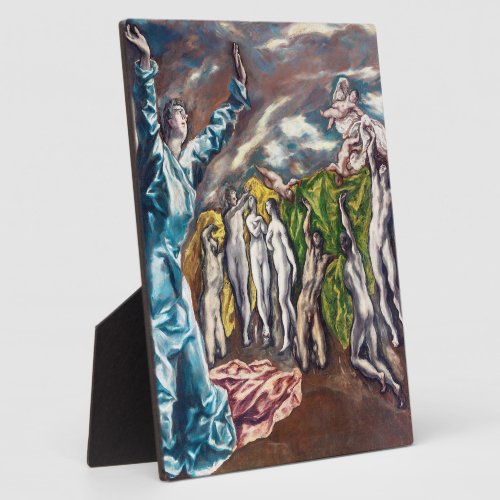 The Vision of Saint John  El Greco  Plaque
