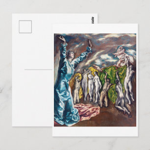 The Vision of Saint John El Greco Postcard