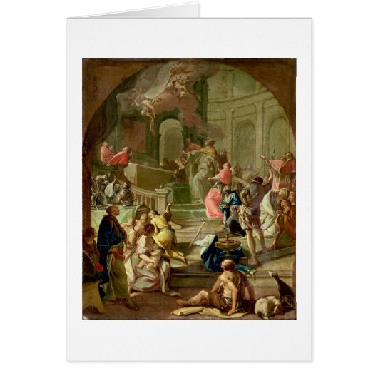 The Vision of St. Benedict, c.1760 Cards (Front)