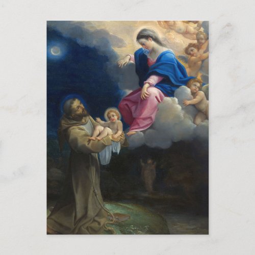 The Vision of St Francis by Lodovico Carracci Postcard