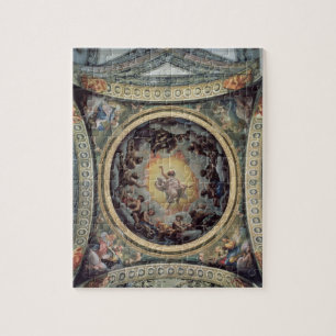 The Vision of St. John on Patmos, 1520-23 (fresco) Jigsaw Puzzle