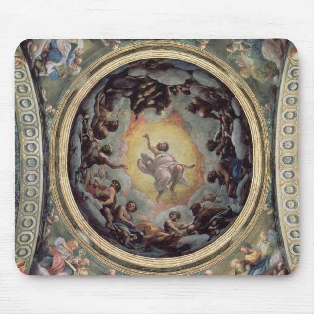 The Vision of St. John on Patmos, 1520-23 (fresco) Mouse Pad (Front)